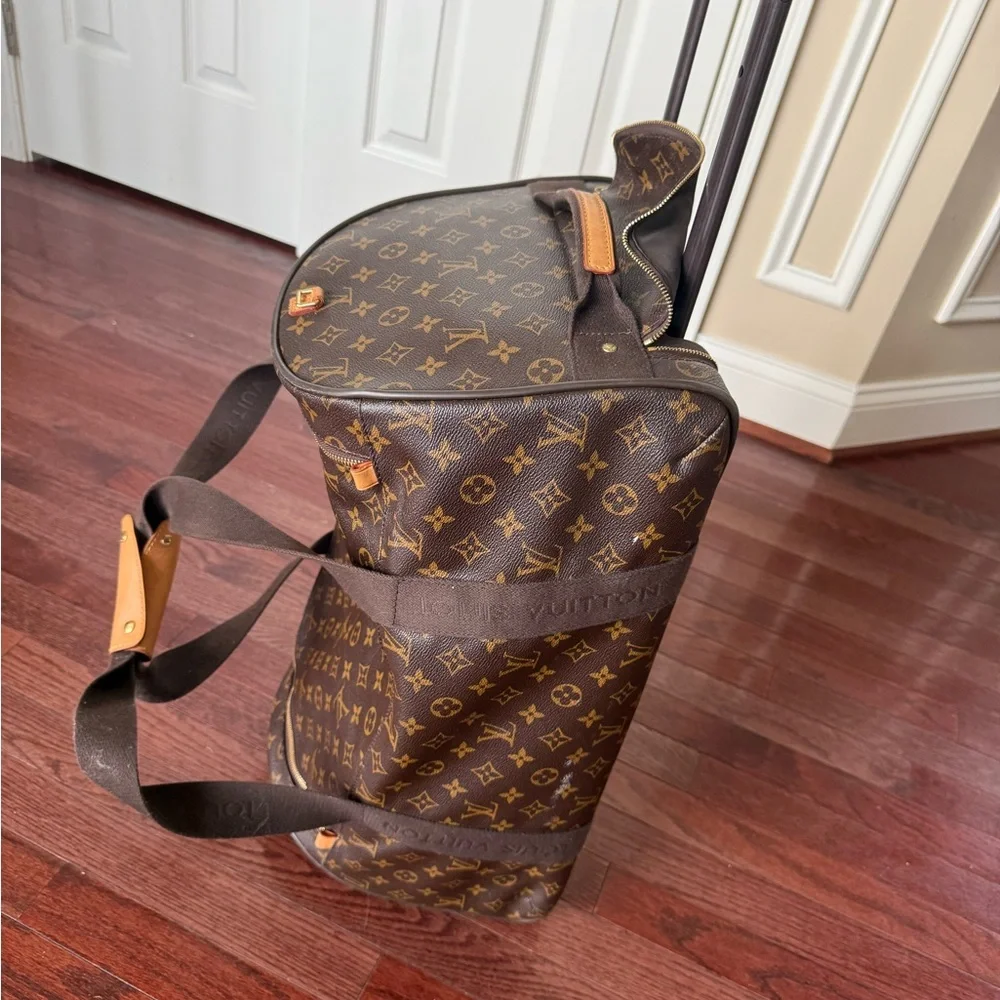 Louis Vuitton Monogram Canvas Rolling Duffel in Brown and Tan